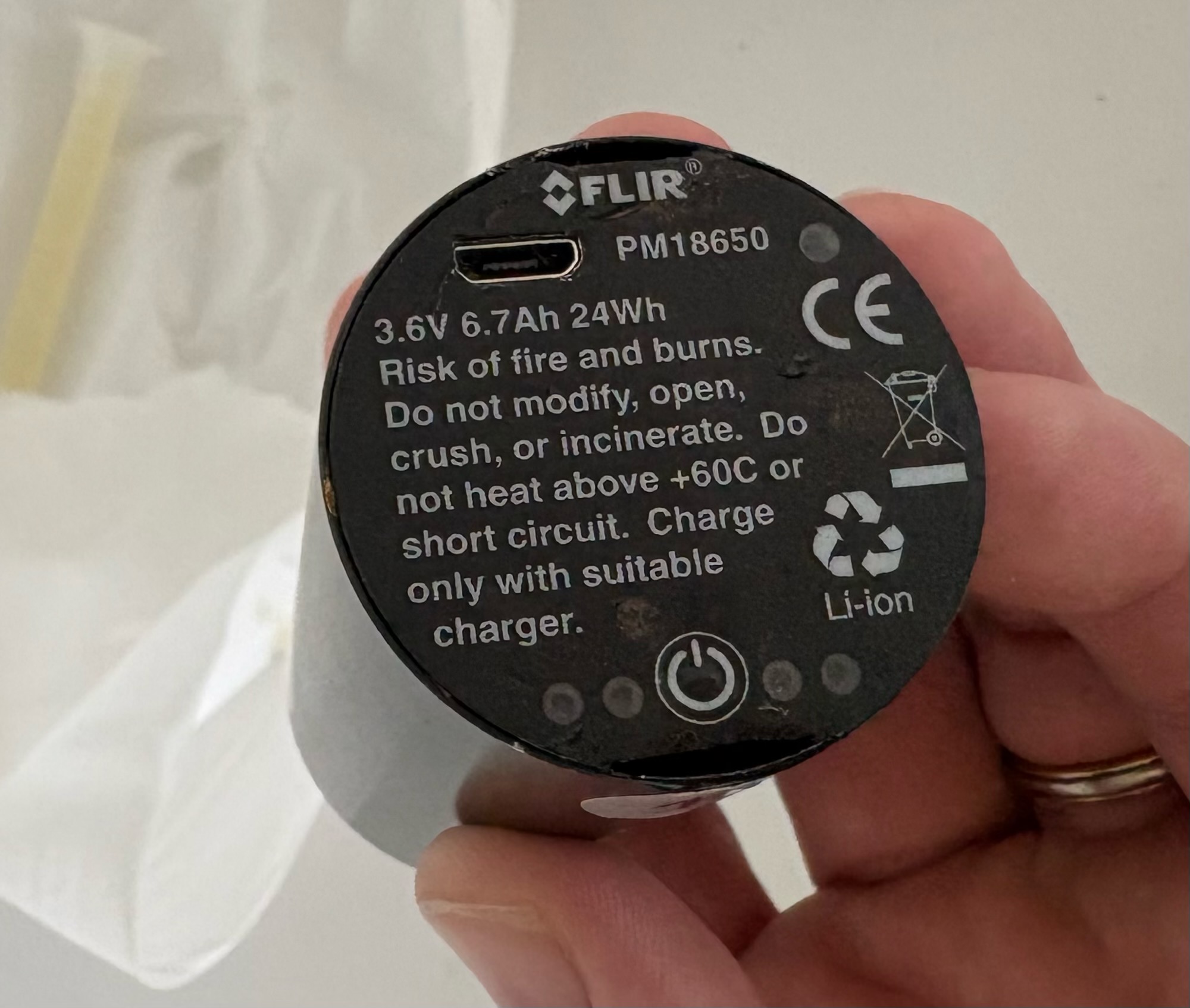 Flir R440 PM18650 battery replacement